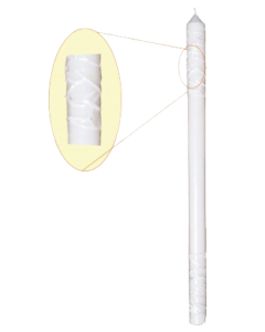 Lumanare nunta/botez stropita, 63 cm, cod LSC16